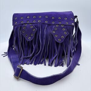 No Brand Leather shoulder Bag Purse with fringe